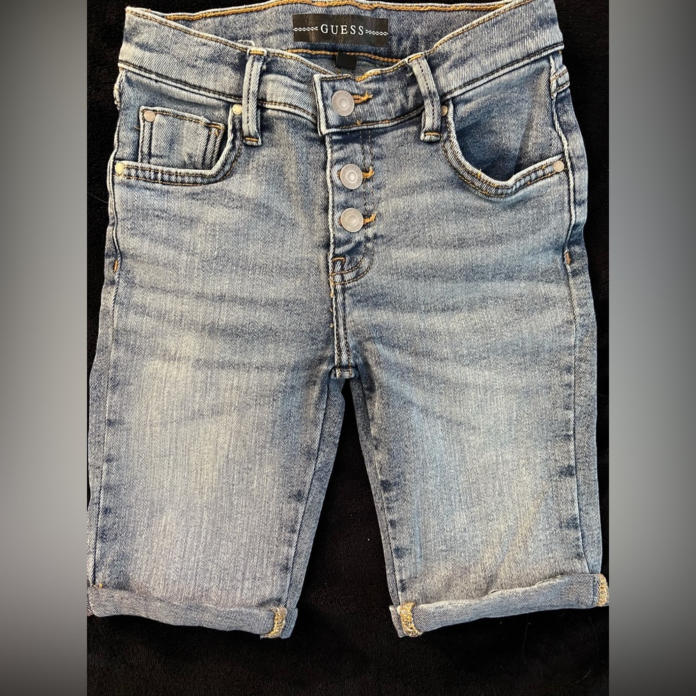 Guess Classic Blue Girls Bermuda Jean Shorts